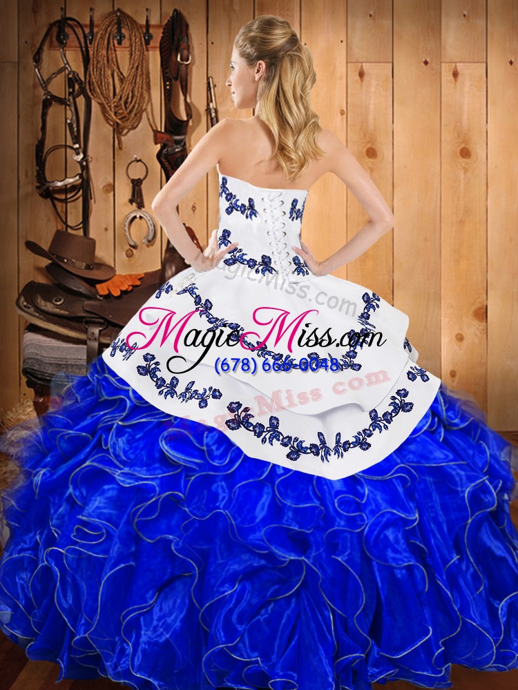 wholesale suitable ball gowns 15th birthday dress strapless satin and organza sleeveless floor length lace up