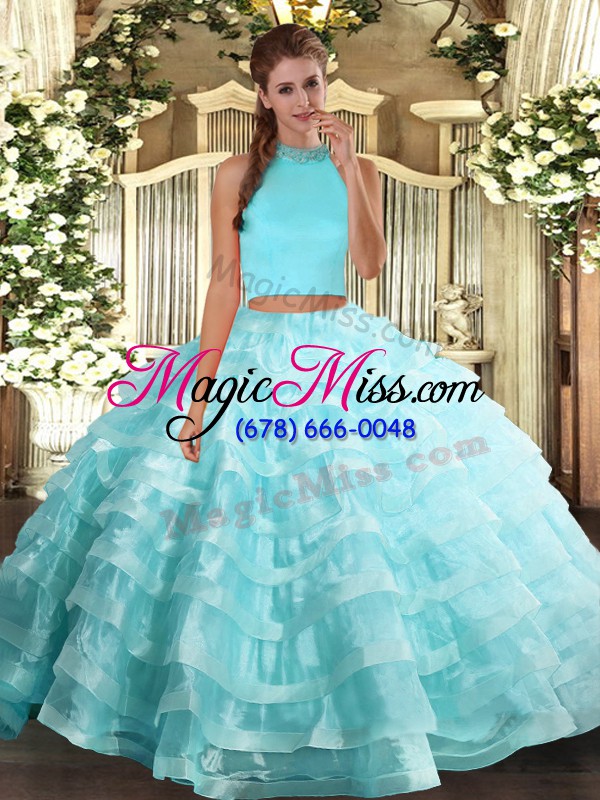 wholesale ideal sleeveless beading and ruffled layers backless sweet 16 dresses