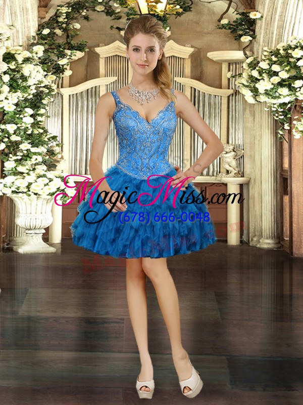 wholesale stylish floor length lace up 15 quinceanera dress teal for military ball and sweet 16 and quinceanera with beading and ruffles