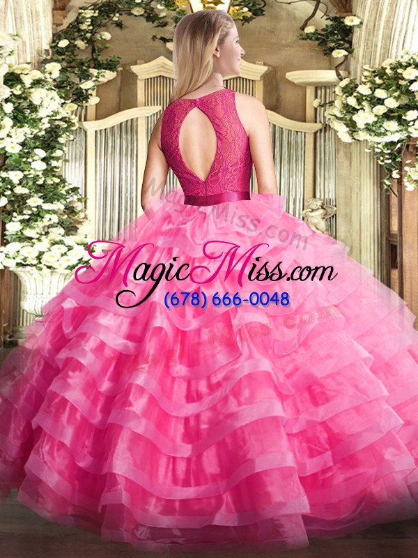 wholesale lilac sleeveless ruffled layers floor length quinceanera dress