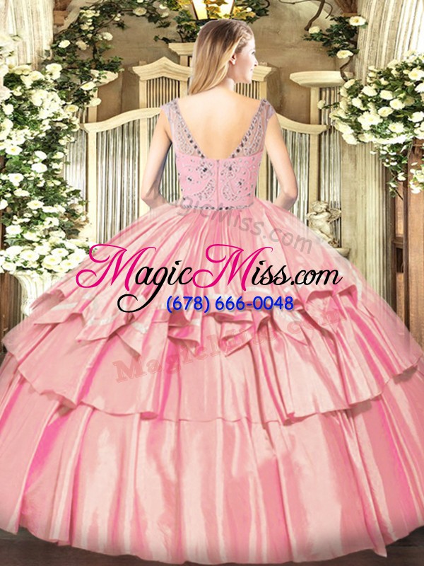 wholesale amazing bateau sleeveless zipper quinceanera dress lilac tulle