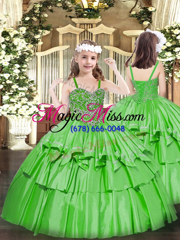 wholesale new style sleeveless beading and ruffled layers lace up quinceanera gowns