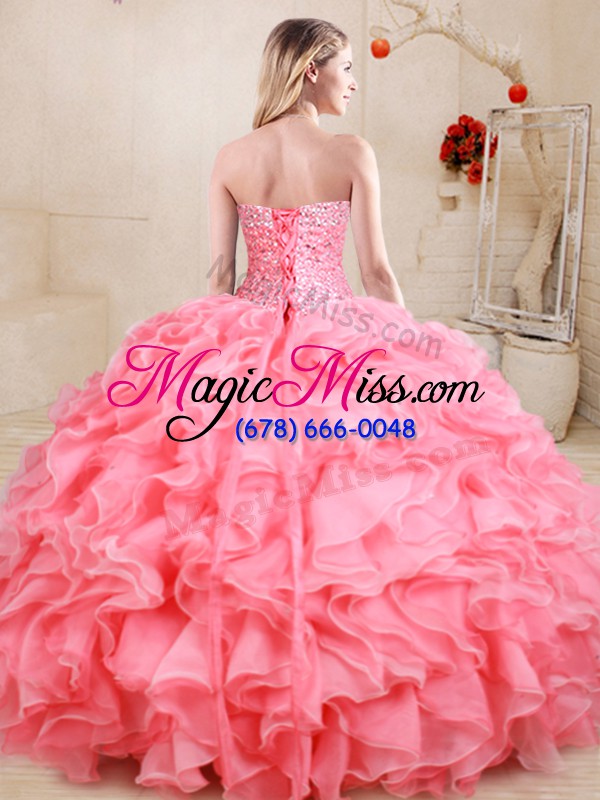 wholesale gold quinceanera dress sweet 16 and quinceanera with beading and ruffles sweetheart sleeveless lace up