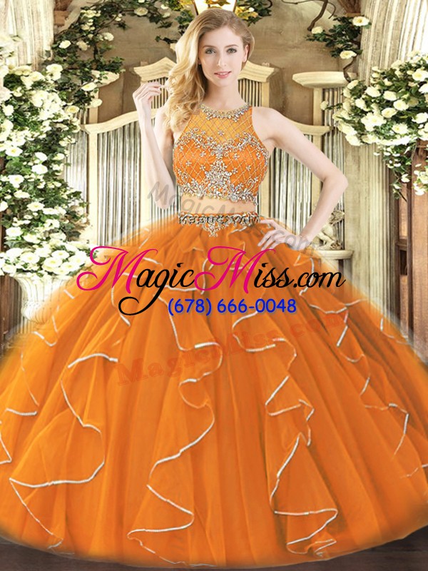 wholesale customized sleeveless beading and ruffles zipper vestidos de quinceanera