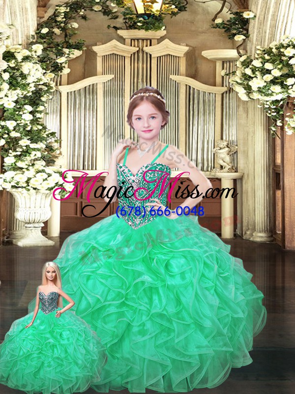 wholesale hot selling floor length lace up vestidos de quinceanera green for military ball and sweet 16 and quinceanera with ruffles