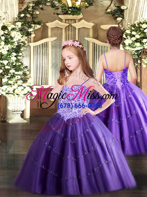 wholesale trendy purple ball gown prom dress military ball and sweet 16 and quinceanera with beading sweetheart sleeveless lace up