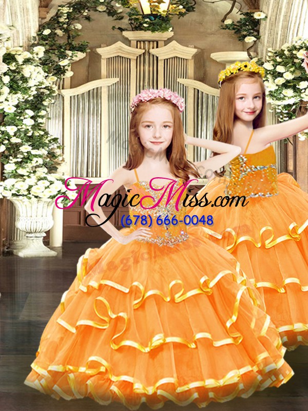 wholesale free and easy sweetheart sleeveless lace up 15 quinceanera dress orange red tulle