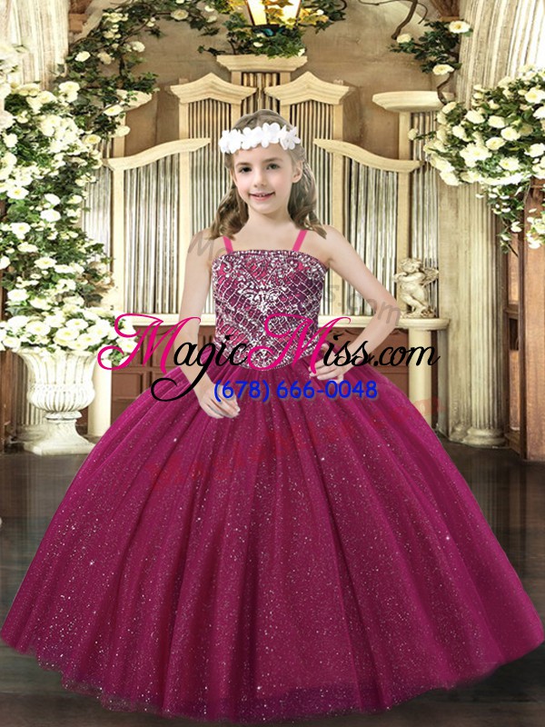 wholesale custom fit sleeveless lace up floor length beading pageant dress for teens