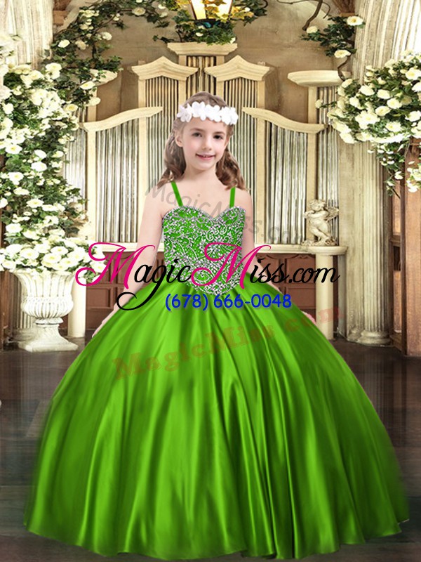 wholesale superior sleeveless beading lace up kids pageant dress