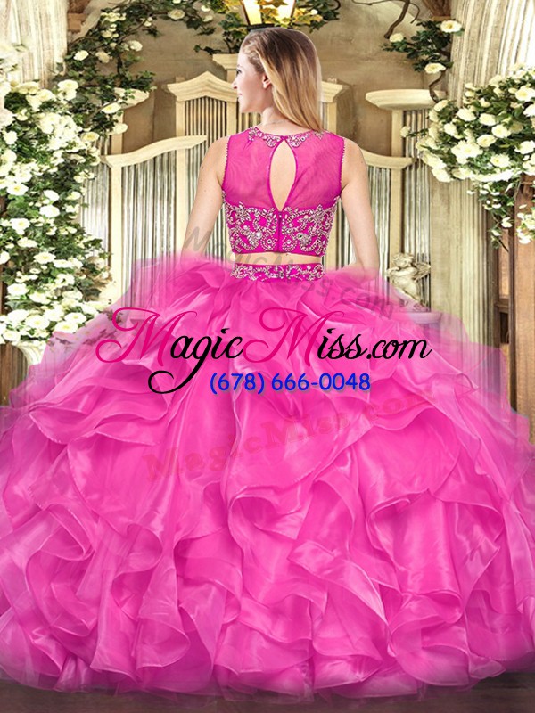 wholesale floor length red quinceanera gowns tulle sleeveless beading and ruffles