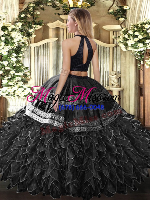 wholesale glorious beading and embroidery and ruffles quinceanera gowns olive green backless sleeveless floor length