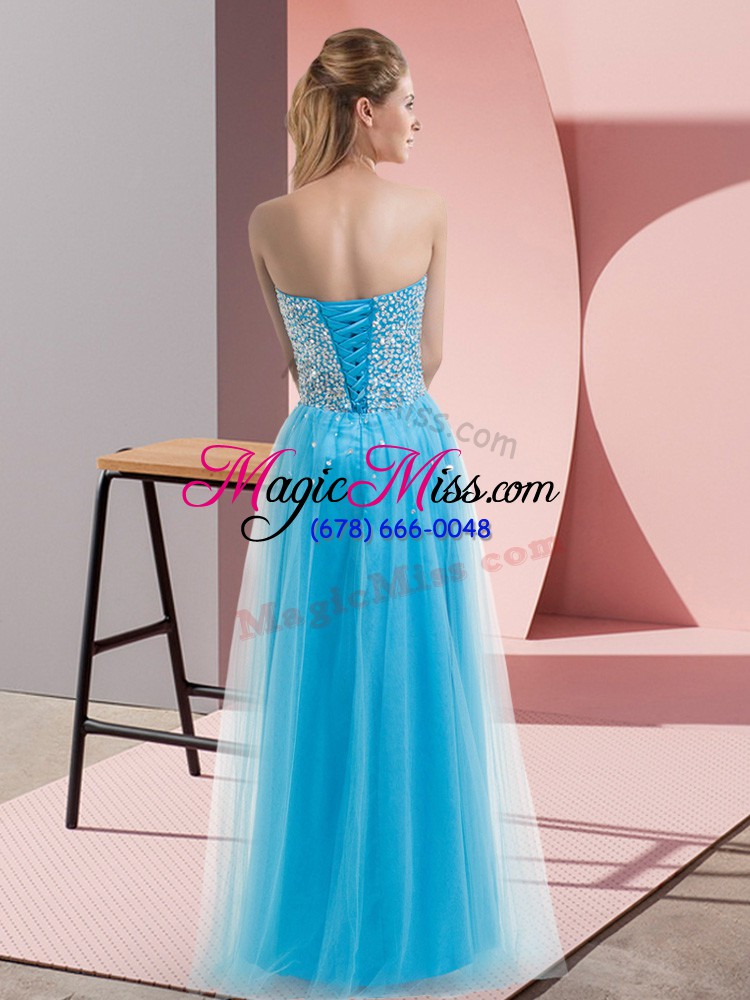 wholesale clearance floor length orange red prom evening gown tulle sleeveless beading