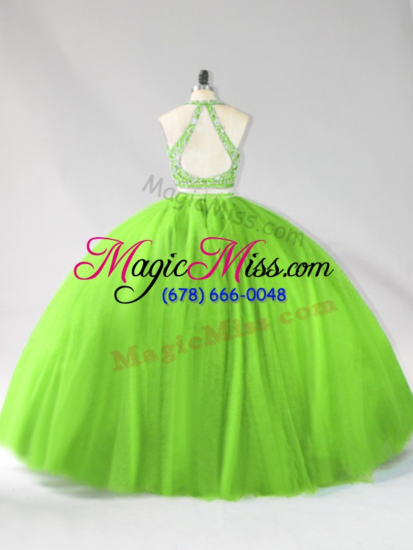 wholesale sleeveless floor length beading backless sweet 16 dress