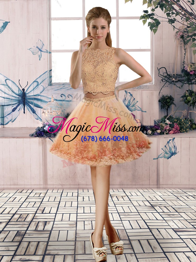 wholesale peach sweet 16 quinceanera dress military ball and sweet 16 and quinceanera with lace scalloped sleeveless sweep train backless