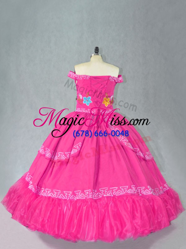 wholesale sleeveless lace up floor length embroidery sweet 16 dresses