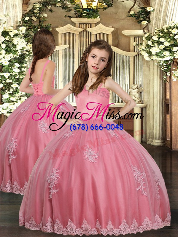 wholesale adorable watermelon red sweetheart neckline appliques quinceanera gown sleeveless lace up