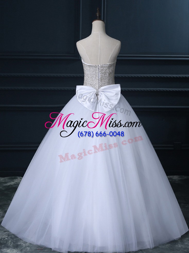 wholesale fancy white sleeveless tulle zipper wedding dresses for wedding party