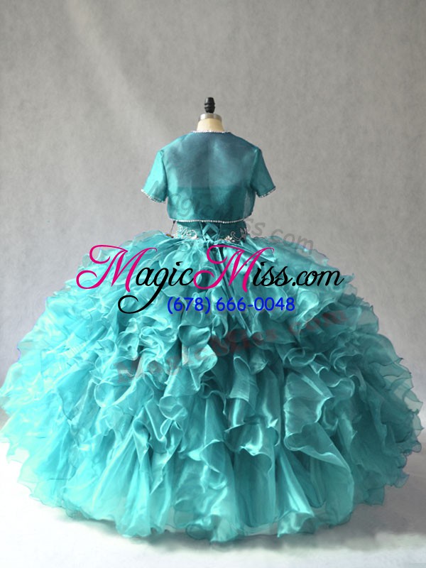 wholesale sleeveless lace up floor length beading ball gown prom dress