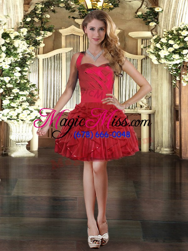 wholesale floor length red sweet 16 dresses straps sleeveless lace up