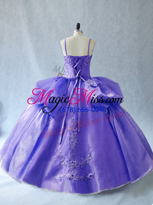 wholesale floor length ball gowns sleeveless lavender quince ball gowns lace up