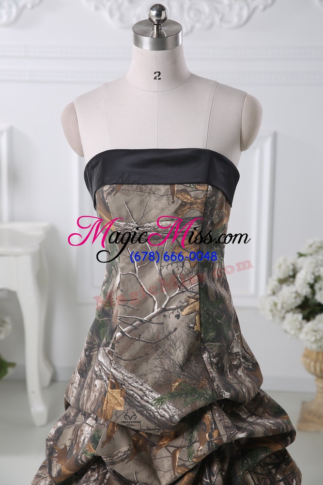 wholesale shining multi-color printed lace up strapless sleeveless mini length formal dresses pick ups