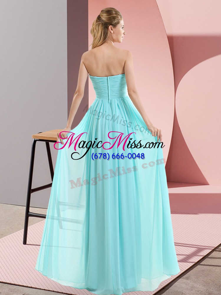 wholesale glittering chiffon sweetheart sleeveless zipper beading evening dress in apple green