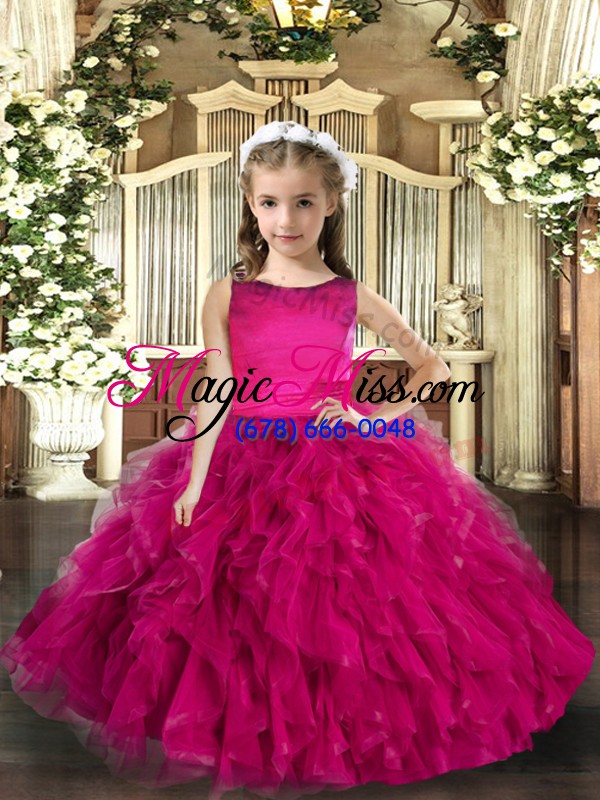 wholesale best sleeveless ruffles lace up little girls pageant dress wholesale