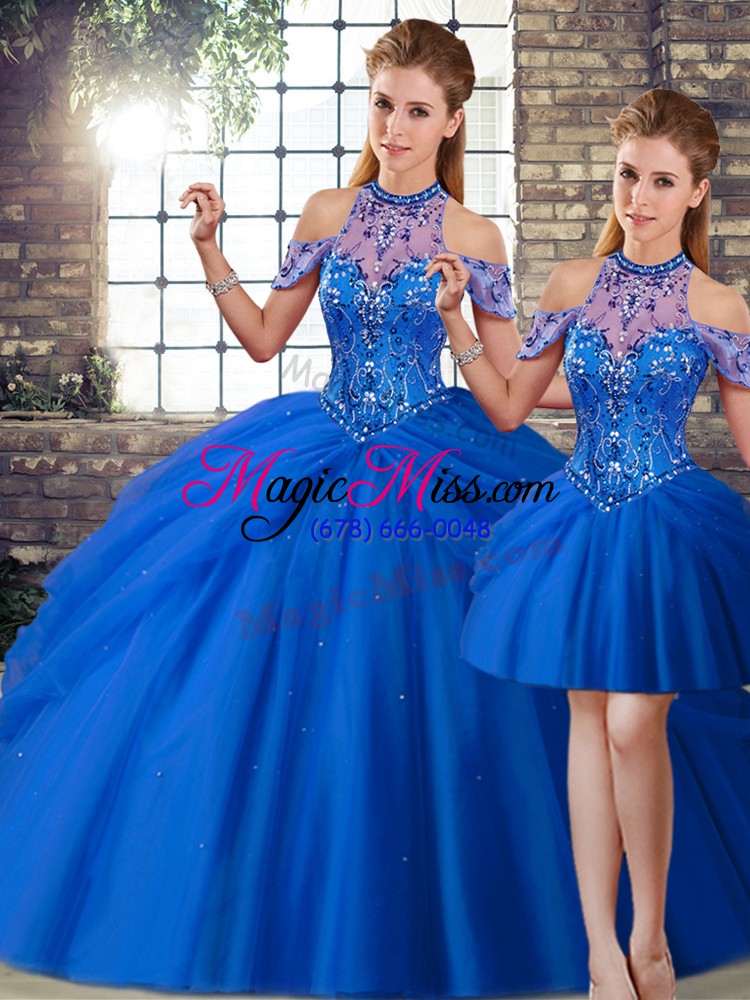 wholesale tulle sleeveless vestidos de quinceanera brush train and beading and pick ups