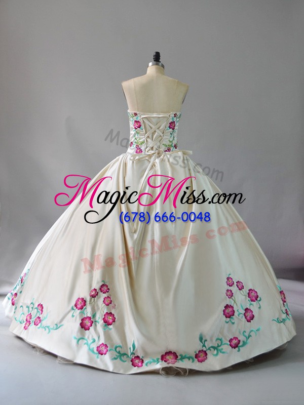 wholesale wonderful floor length ball gowns sleeveless champagne 15th birthday dress lace up