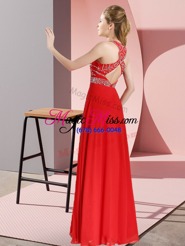 wholesale captivating scoop sleeveless backless dress for prom royal blue chiffon