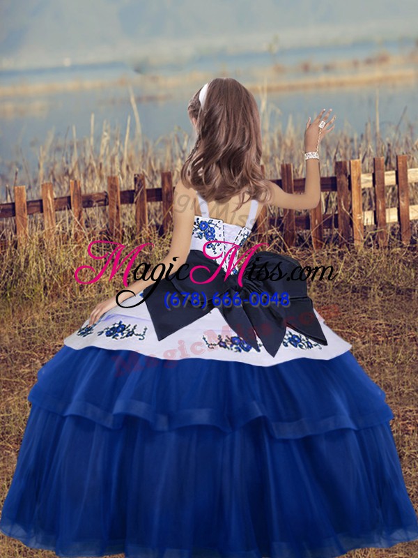 wholesale low price floor length green kids pageant dress straps sleeveless lace up