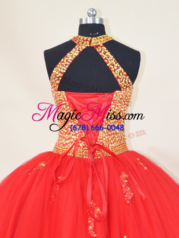 wholesale adorable sleeveless beading and appliques lace up sweet 16 quinceanera dress