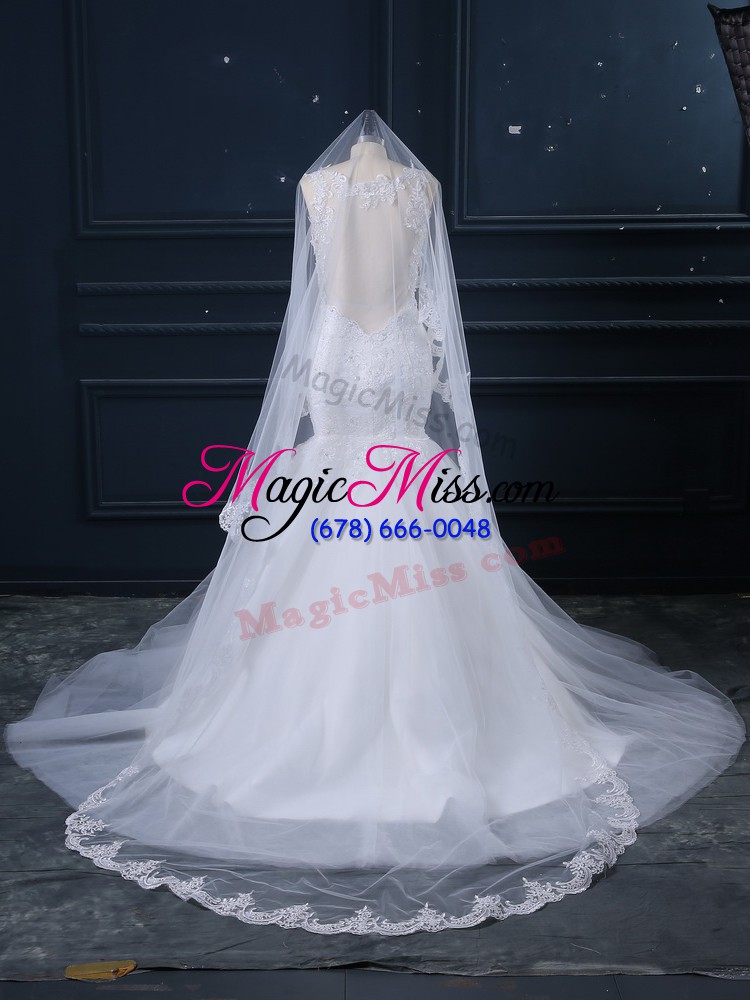 wholesale gorgeous sleeveless brush train lace side zipper wedding dresses