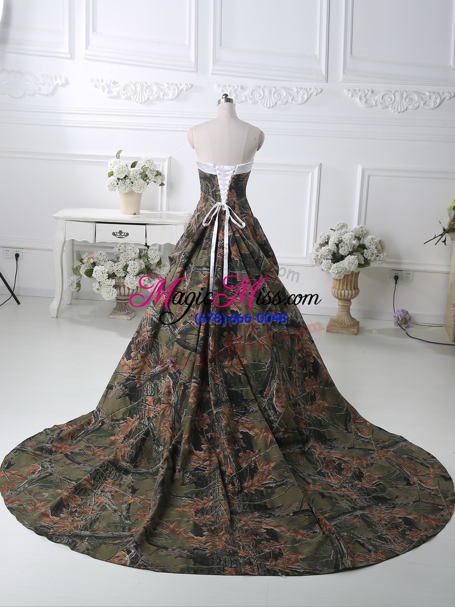 wholesale custom fit multi-color prom party dress sweet 16 and quinceanera with pick ups sweetheart sleeveless court train lace up