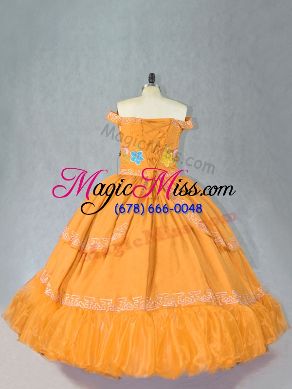 wholesale organza sleeveless floor length vestidos de quinceanera and embroidery