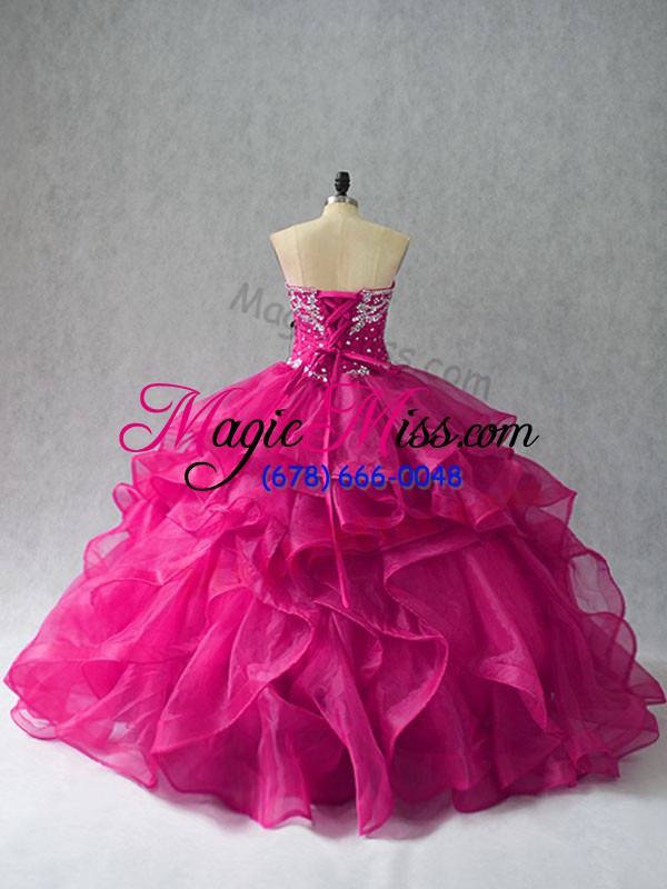 wholesale top selling sweetheart sleeveless organza vestidos de quinceanera beading and ruffles lace up