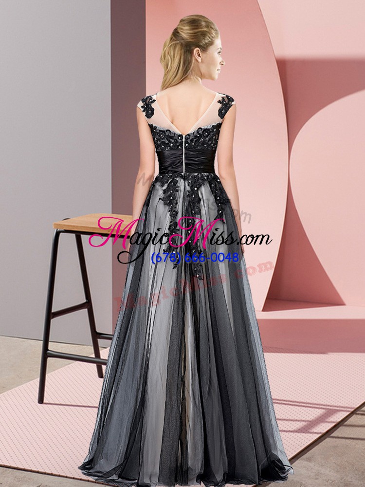 wholesale sophisticated sleeveless beading and lace zipper bridesmaid gown