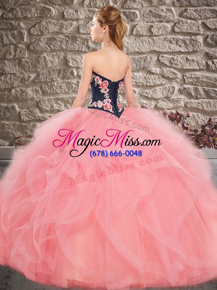 wholesale turquoise sleeveless tulle lace up quince ball gowns for sweet 16 and quinceanera