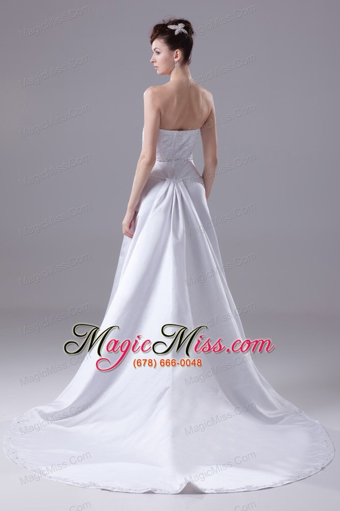 wholesale lace and beading sweetheart watteau train wedding dress