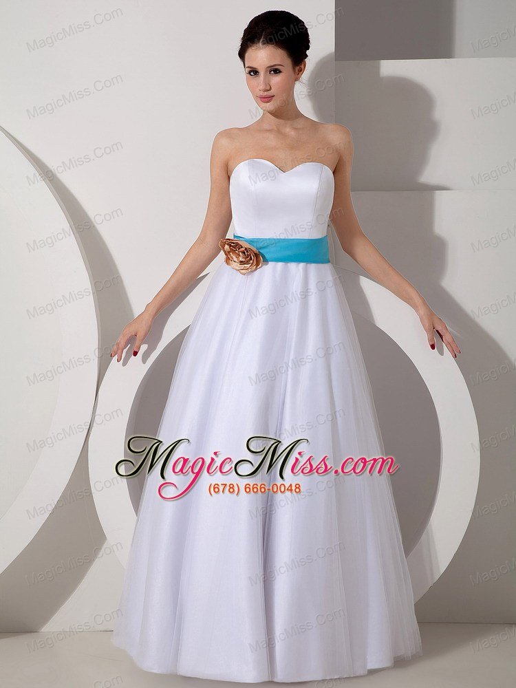 wholesale popular a-line sweetheart floor-length taffeta sash wedding dress