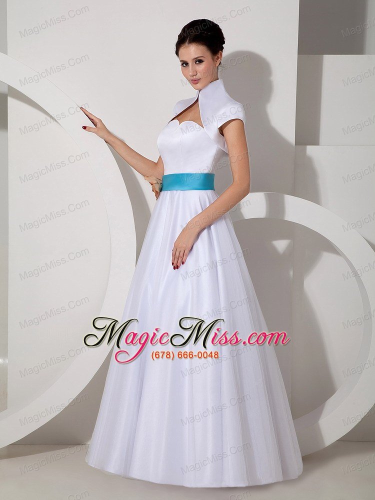 wholesale popular a-line sweetheart floor-length taffeta sash wedding dress