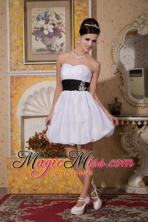 wholesale modest a-line sweetheart mini-length taffeta sash wedding dress