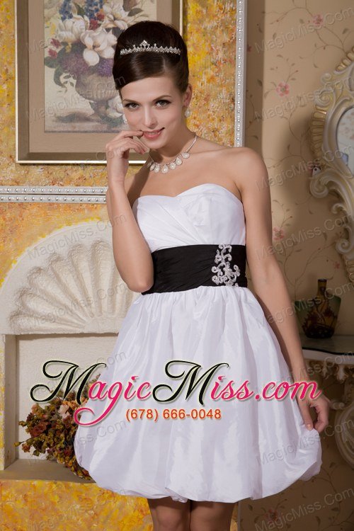 wholesale modest a-line sweetheart mini-length taffeta sash wedding dress