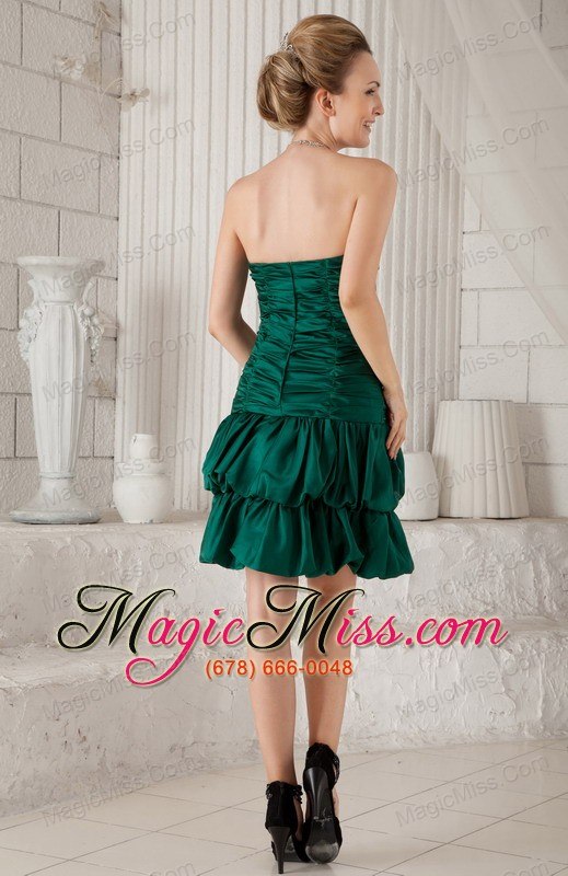 wholesale green column / sheath sweetheart knee-length taffeta beading prom / homecoming dress