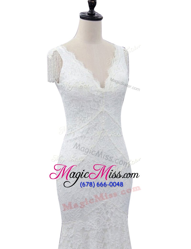 wholesale modest mermaid white cap sleeves with train lace zipper wedding gowns