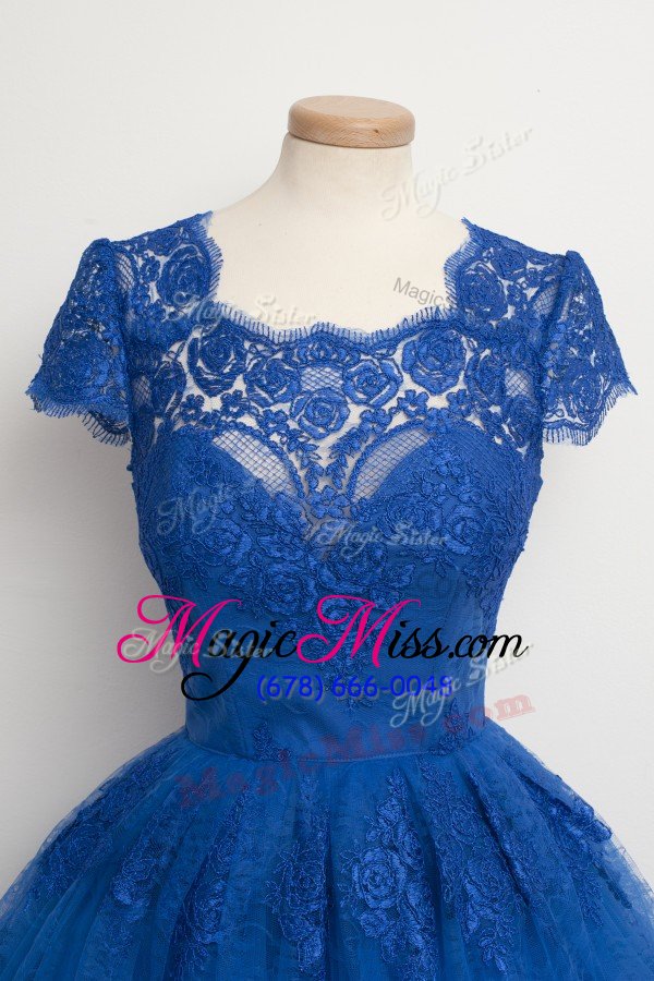 wholesale square cap sleeves lace military ball dresses for women lace zipper