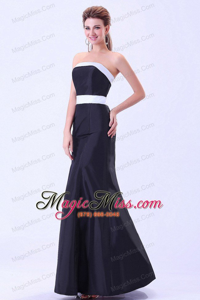 wholesale simple prom / evening dress with white belt ankle-length