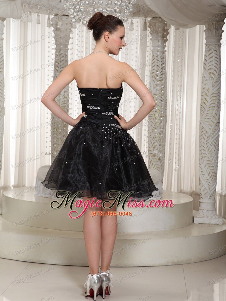 wholesale hand made beading a-line organza homecoming dress with knee-length