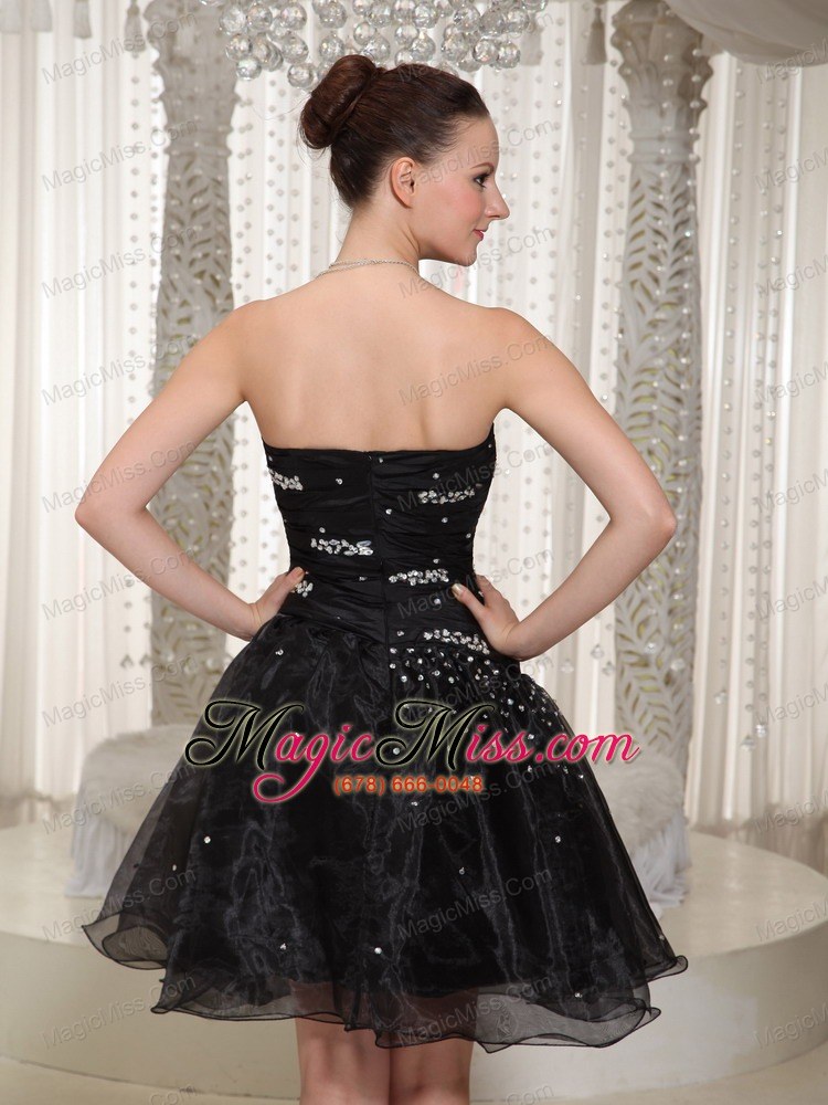 wholesale hand made beading a-line organza homecoming dress with knee-length