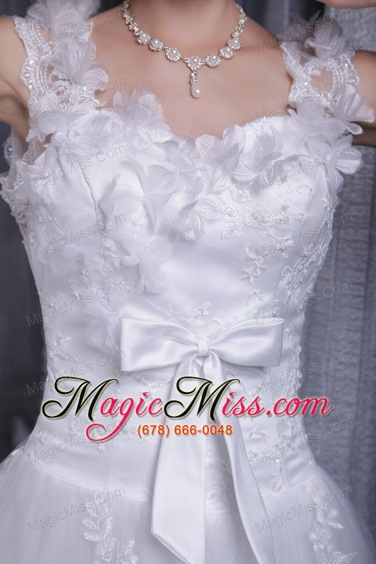 wholesale white a-line square court train tulle lace wedding dress